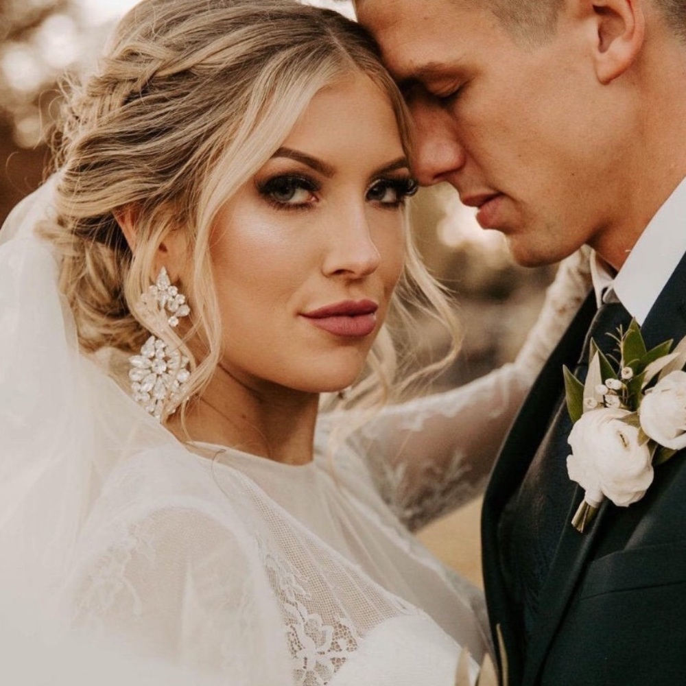 Crystal Statement Chandelier Gold Earrings
